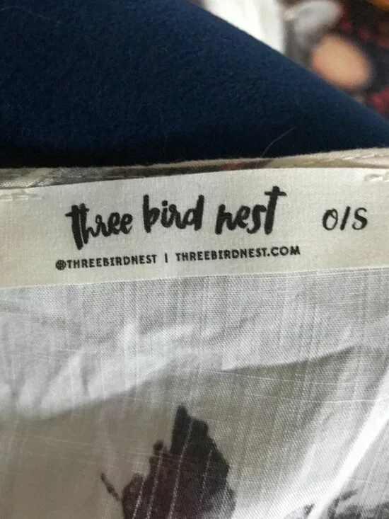 THREE BIRD NEST Cream Orange Pink Floral Bohemian Open Duster Kimono Cardigan OS - Picture 5 of 5